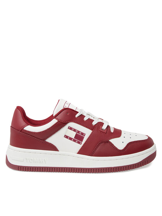 Sneakers Tommy Jeans Tjw Retro Basket Leather EN0EN02532 Roșu