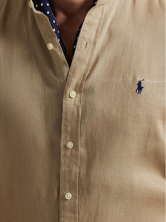 Polo Ralph Lauren Polo Ralph Lauren Πουκάμισο 710968925004 Μπεζ Slim Fit
