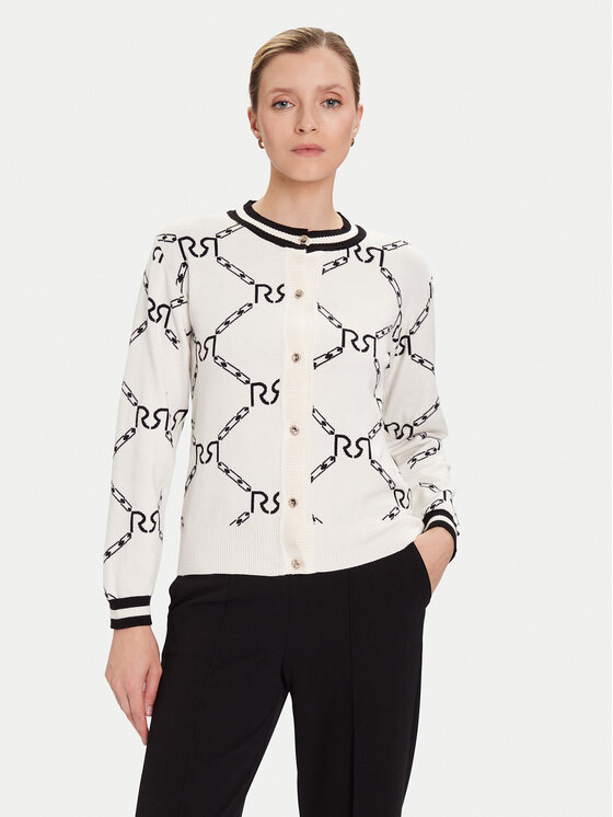 Rinascimento Rinascimento Cardigan CFM0012074003 Alb Regular Fit