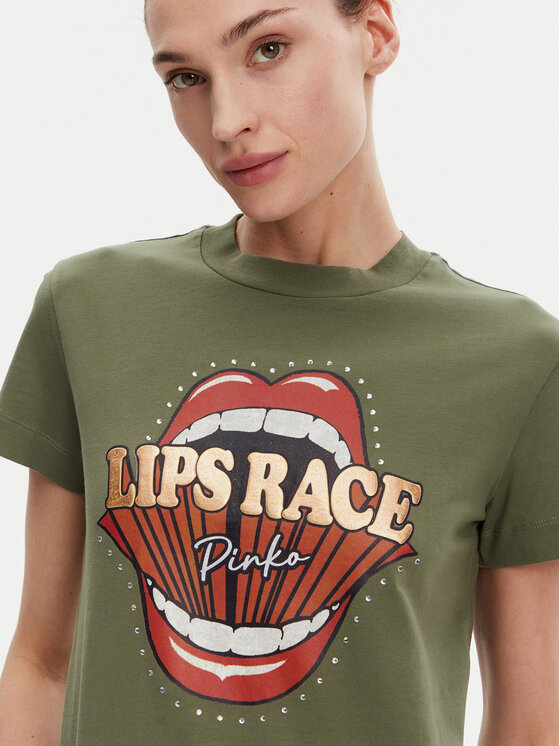 PINKO PINKO T-shirt Trapani 105050 A2D8 Cachi Regular Fit