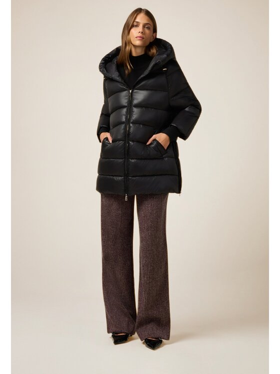 Oltre Oltre Kurtka puchowa F001J000213N033 Czarny Baggy Fit