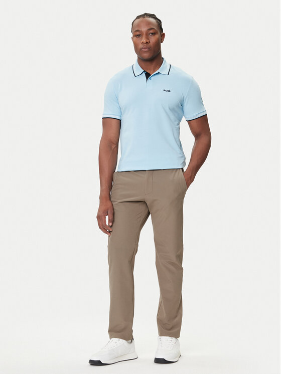 BOSS BOSS Bavlnené nohavice T_Commuter 50534303 Zelená Slim Fit