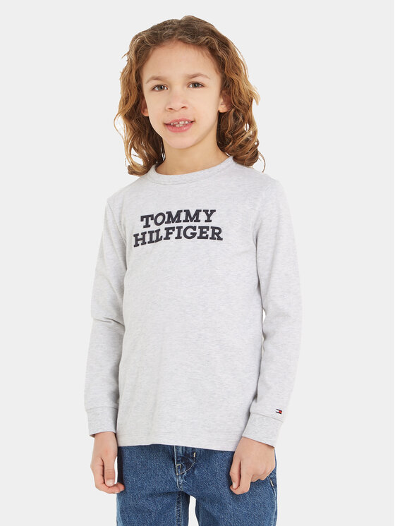 Tommy Hilfiger Bluză KB0KB08554 S Gri Regular Fit