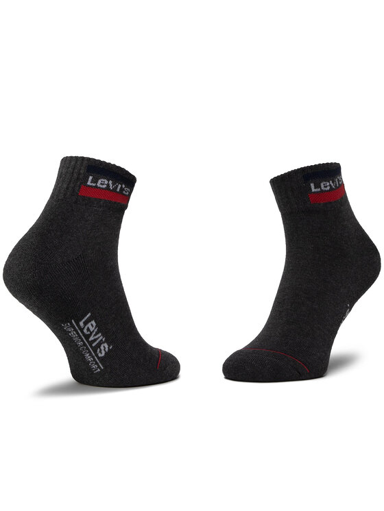 Levi's® Levi's® Set de 2 perechi de șosete medii unisex 37157-0148 Negru