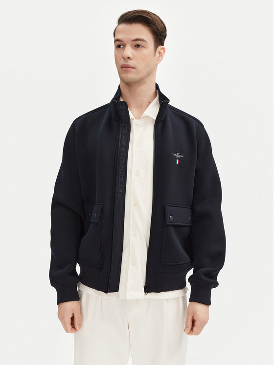 Aeronautica Militare Prechodná bunda 251AB2203CT3492 Tmavomodrá Regular Fit