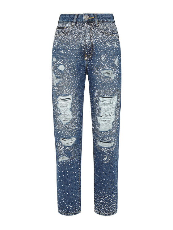 PHILIPP PLEIN PHILIPP PLEIN Jeansy 3375 Niebieski jasny Boyfriend Fit