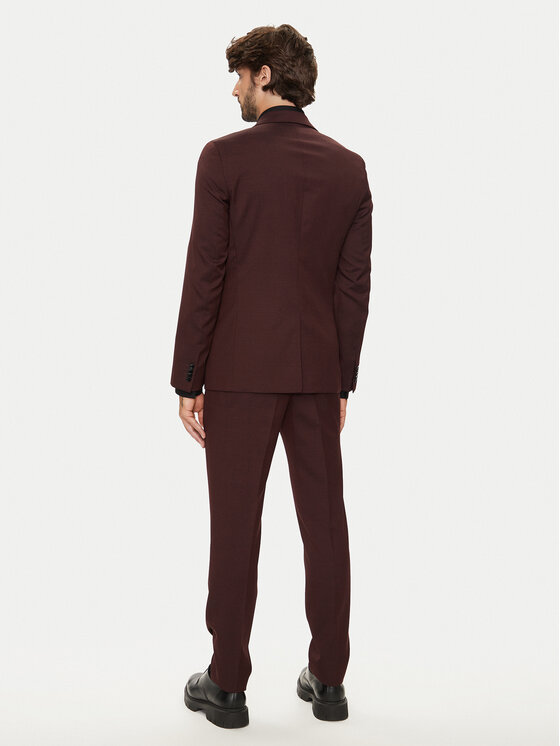 BOSS Boss Oblek H-Houston 50518120 Bordó Slim Fit