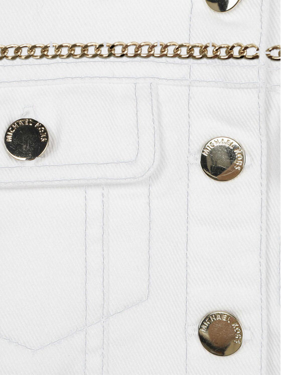 MICHAEL KORS KIDS MICHAEL KORS KIDS Kurtka jeansowa R16126 S Biały Regular Fit