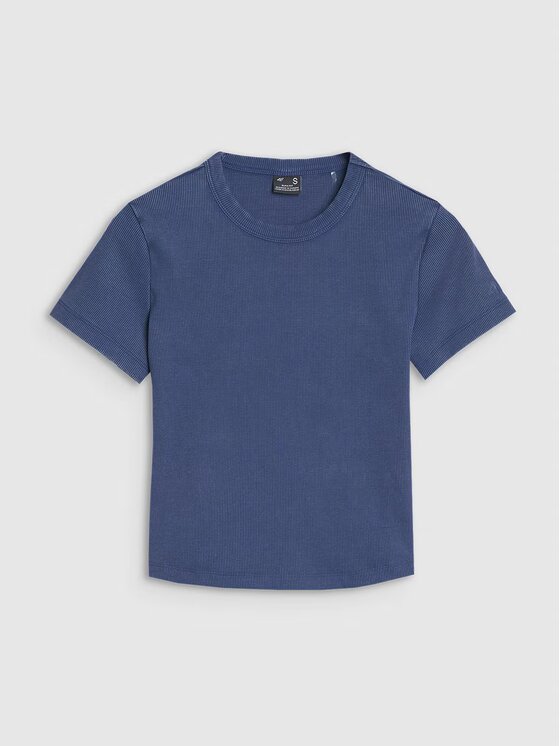 4F 4F Tričko 4FRSS25TTSHF2696-31S Modrá Slim Fit