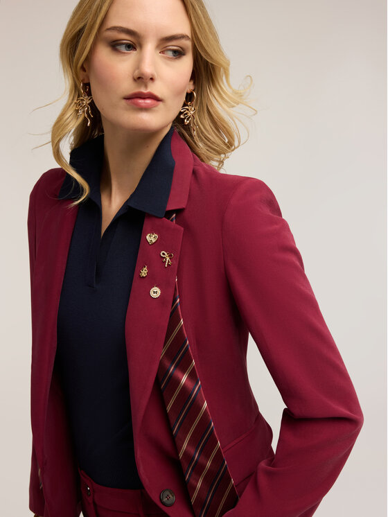 Motivi Motivi Giacca da abito Q105Q001139N036 Bordeaux Regular Fit