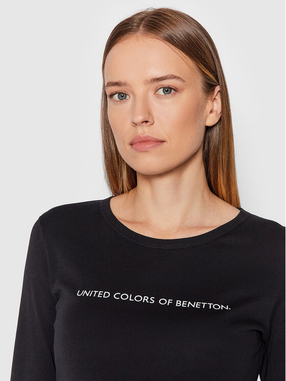 United Colors Of Benetton United Colors Of Benetton Majica 3GA2E16G0 Crna Regular Fit