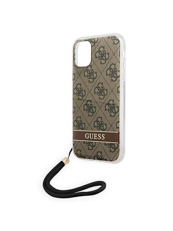 Guess Guess Etui na telefon iPhone 11 Brązowy