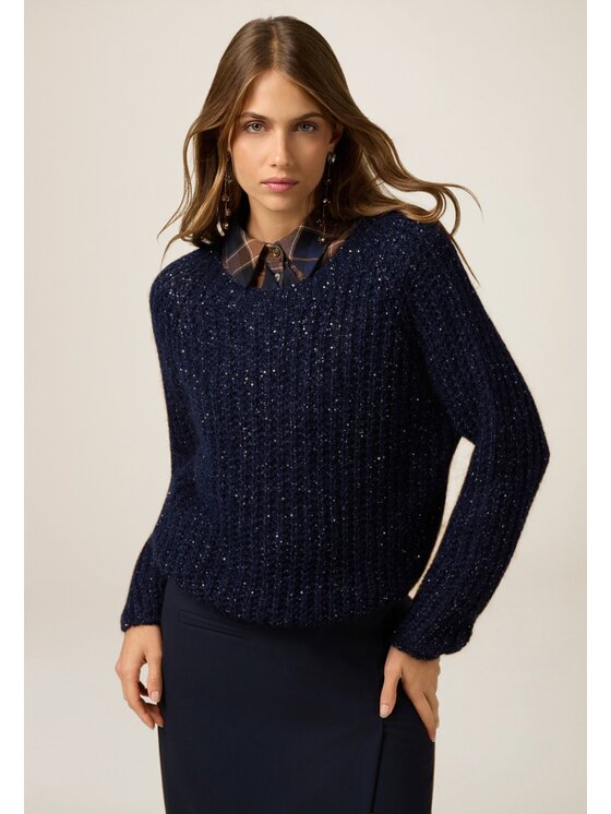 Oltre Oltre Maglione M150E002158N034 Blu Regular Fit