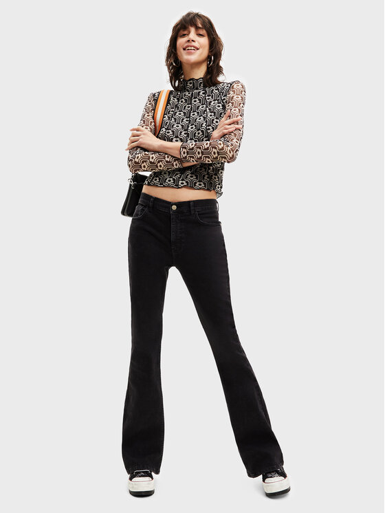 Desigual Desigual Palaidinė Karen 22WWTKA4 Juoda Slim Fit