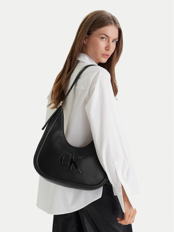 Calvin Klein Calvin Klein Rankinė Bold Ck Crescent Bag LV04F3427G Juoda