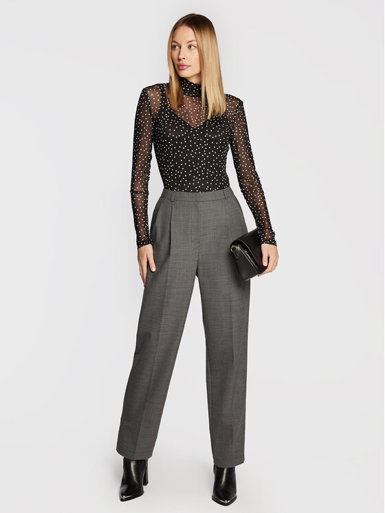 Blusa Fiore EDT4377004000002 Nero Slim Fit