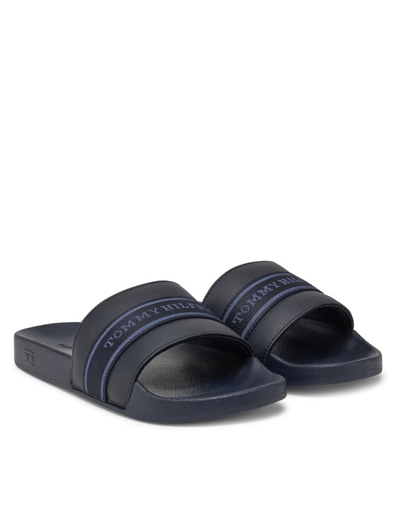 Tommy Hilfiger Tommy Hilfiger Nazouváky Hilfiger Poolside With Webbing FW0FW08529 Tmavomodrá