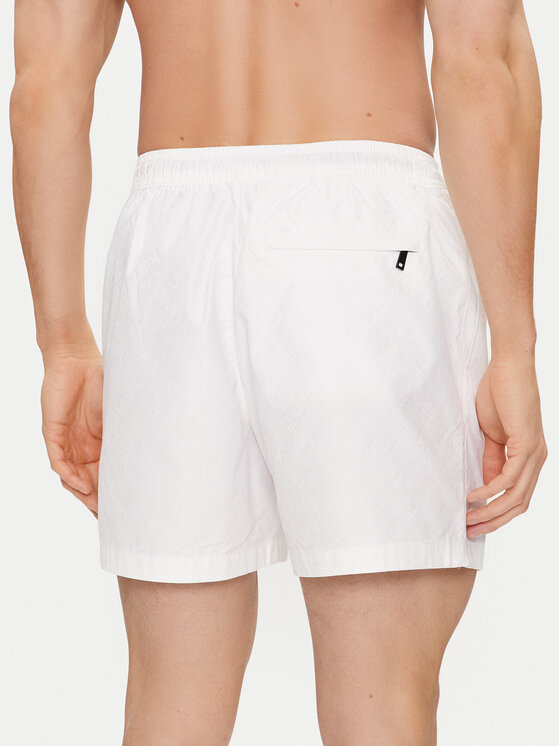 Calvin Klein Swimwear Calvin Klein Swimwear Szorty kąpielowe KM0KM00943 Biały Regular Fit