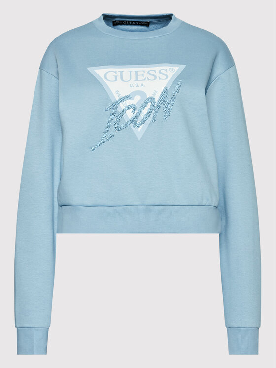 Guess Felpa Icon W2YQ01 KB681 Blu Regular Fit