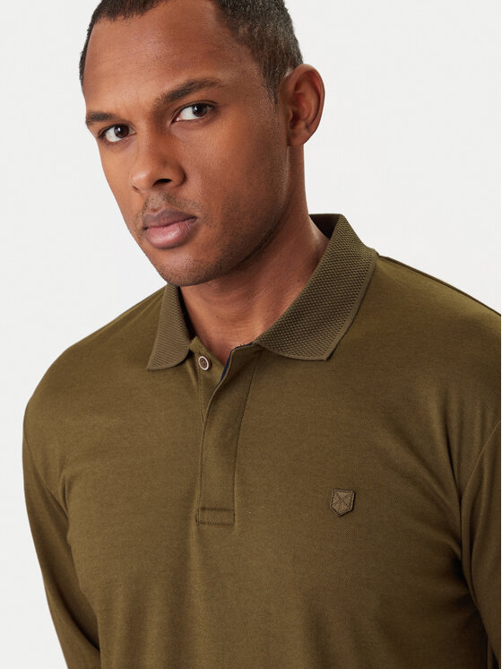 Jack & Jones Jack & Jones Тениска с яка и копчета Crodney 12259645 Каки Regular Fit
