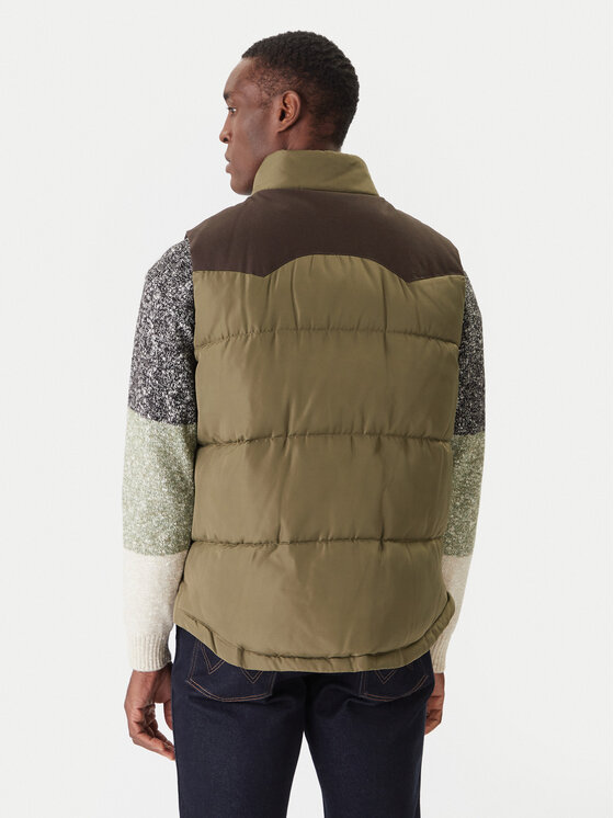 Mustang Mustang Gilet Dublin 1016901 Verde Regular Fit