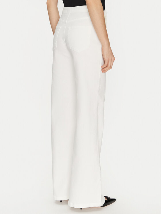 TWINSET TWINSET Jeans hlače 251TP2590 Écru Wide Leg