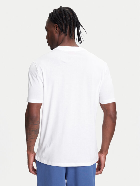 HUGO HUGO Tricou Dapusi 50544458 Alb Regular Fit