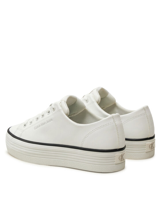 Calvin Klein Jeans Calvin Klein Jeans Tenis superge Bold Vulc Flatf Low Lth In YW0YW01633 Bela