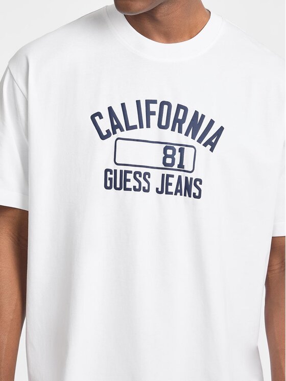 Guess Jeans Guess Jeans T-Shirt 177391 Bílá Classic Fit
