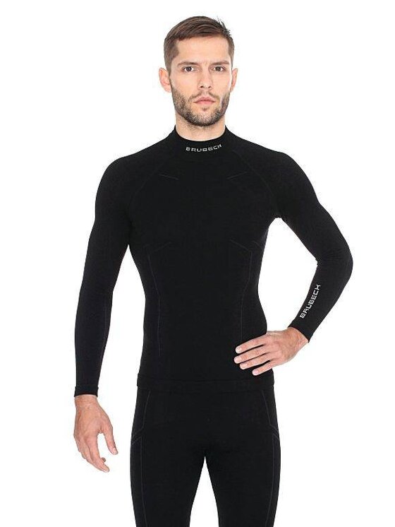 Brubeck Brubeck Bielizna termoaktywna górna Wool Merino LS11920 Czarny