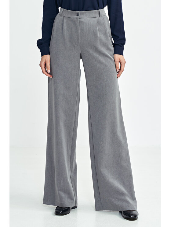 NIFE NIFE Spodnie materiałowe SD104 Szary Relaxed Fit