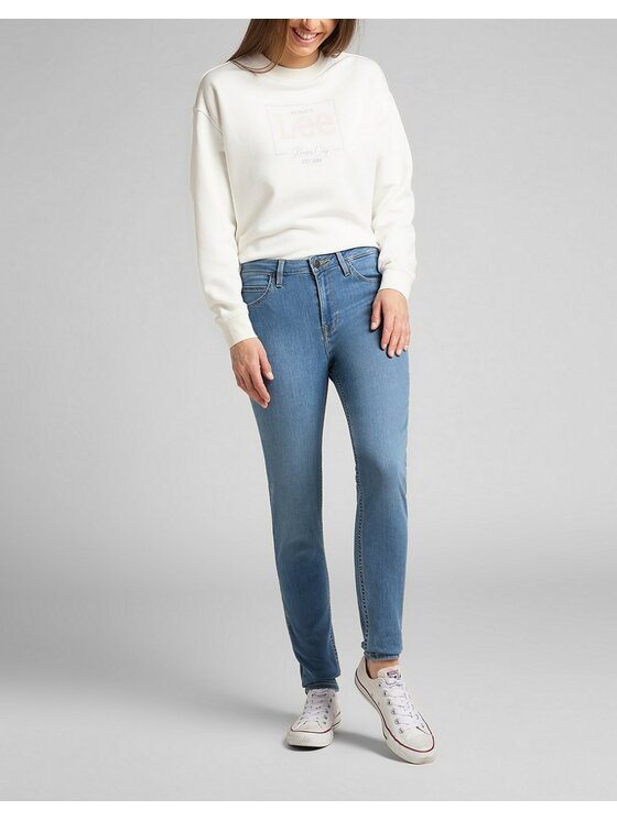 Lee Lee Jeansy SCARLETT HIGH Niebieski Skinny Fit
