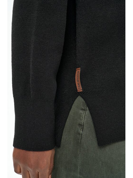blue shadow blue shadow Sweter Xaxa Czarny Regular Fit