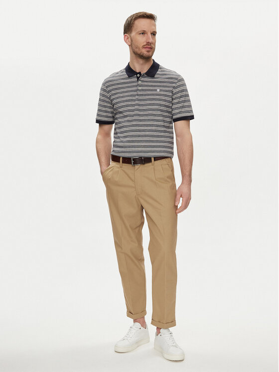 Jack&Jones Jack&Jones Тениска с яка и копчета Bluwin 12170931 Сив Regular Fit
