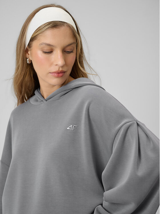 4F 4F Bluza EVERYWEAR Szary Oversize