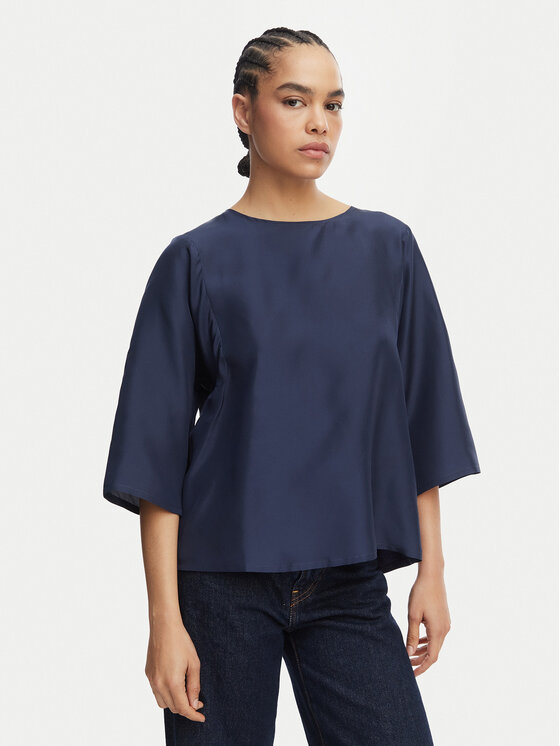 Weekend Max Mara Bluză Fastoso 2615941032 Bleumarin Relaxed Fit