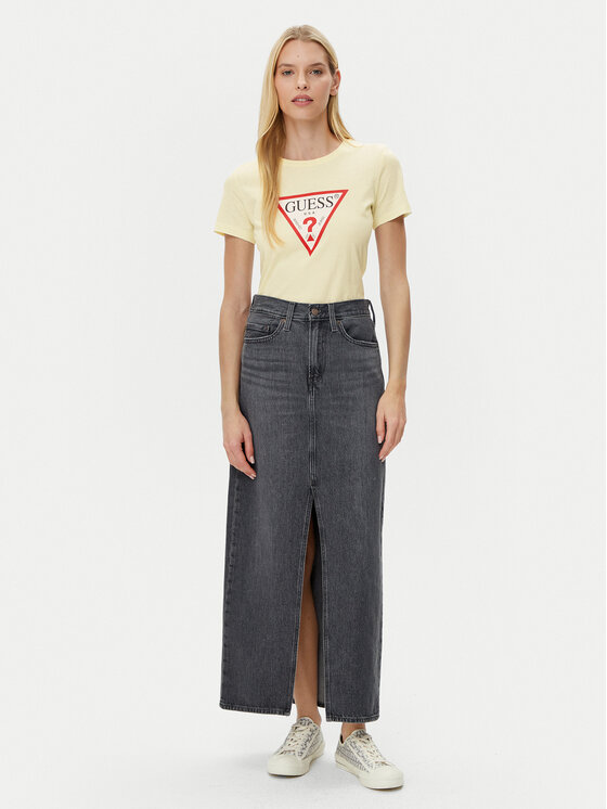 Guess Guess Tričko W1YI1B I3Z14 Žltá Regular Fit