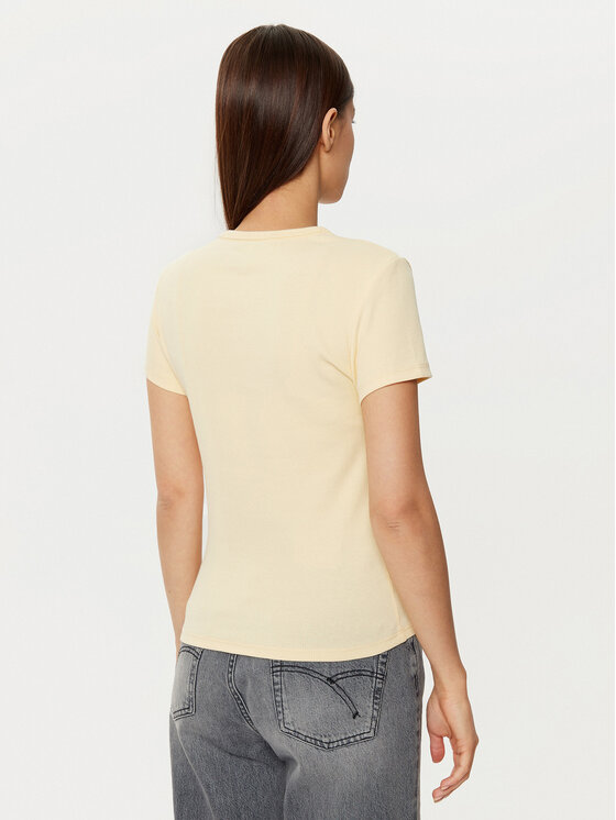 Tommy Jeans Tommy Jeans T-Shirt Essential DW0DW17383 Béžová Slim Fit
