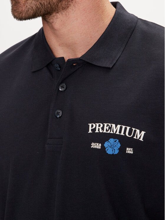 Jack & Jones Jack & Jones Polo Jprblaalfie 12259678 Granatowy Regular Fit