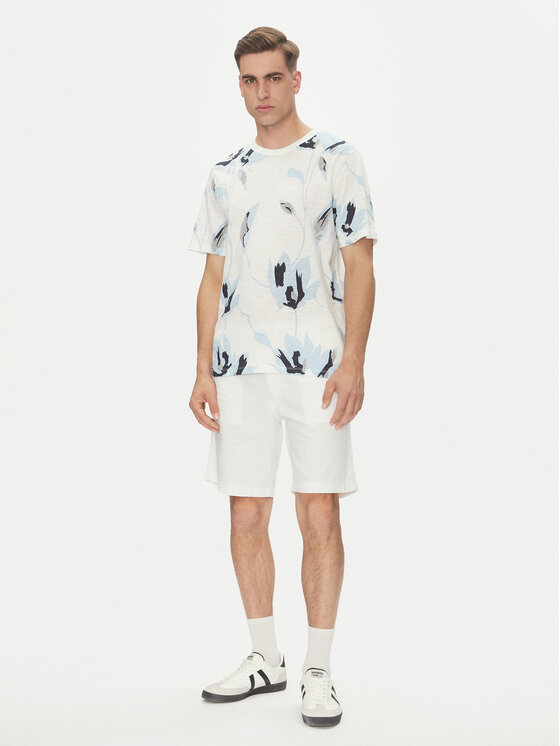 Jack&Jones Jack&Jones Šortky z materiálu Jaiden 12274968 Bílá Relaxed Fit