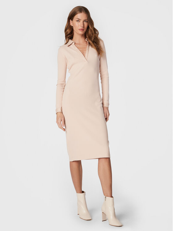 Guess Rochie de zi Yasmine W2BK76 K8RT2 Bej Slim Fit