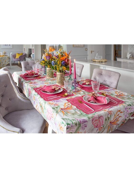 Roseberry Home Roseberry Home Serwetki haftowane Magenta Onde Różowy