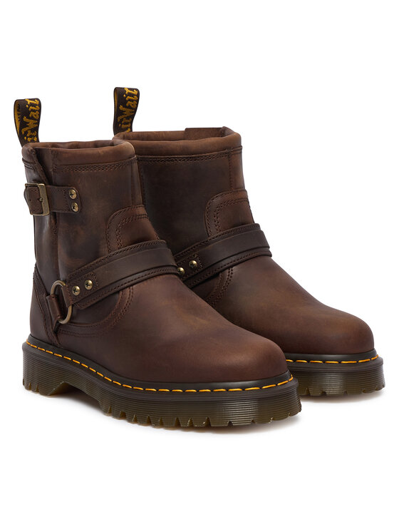 Dr. Martens Dr. Martens Polokozačky Crazy Horse DM41870200 Hnědá