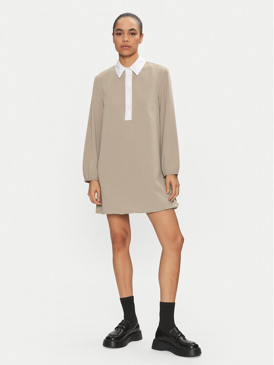Please Please Vestito da giorno A12YCSI000 Beige Loose Fit