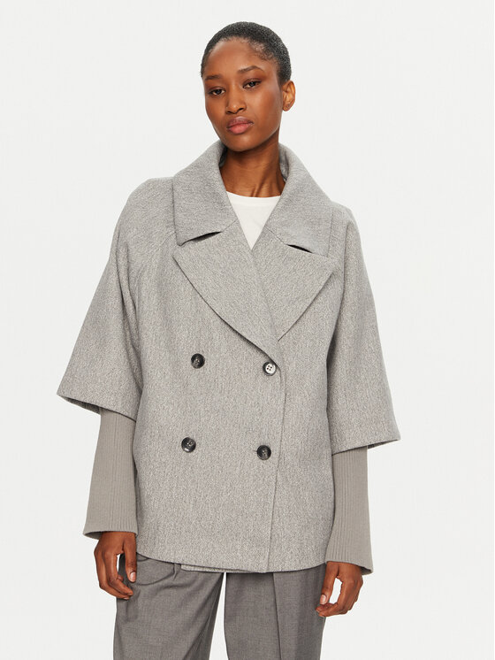 JDY JDY Преходно яке Hannah 15337889 Сив Regular Fit
