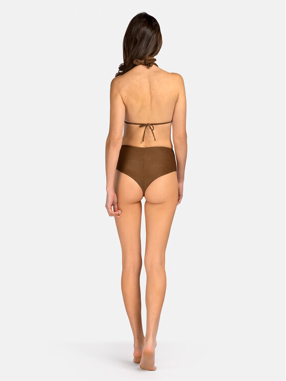 Miss Lou Miss Lou Bikini pezzo sopra G-LG1-BR Marrone