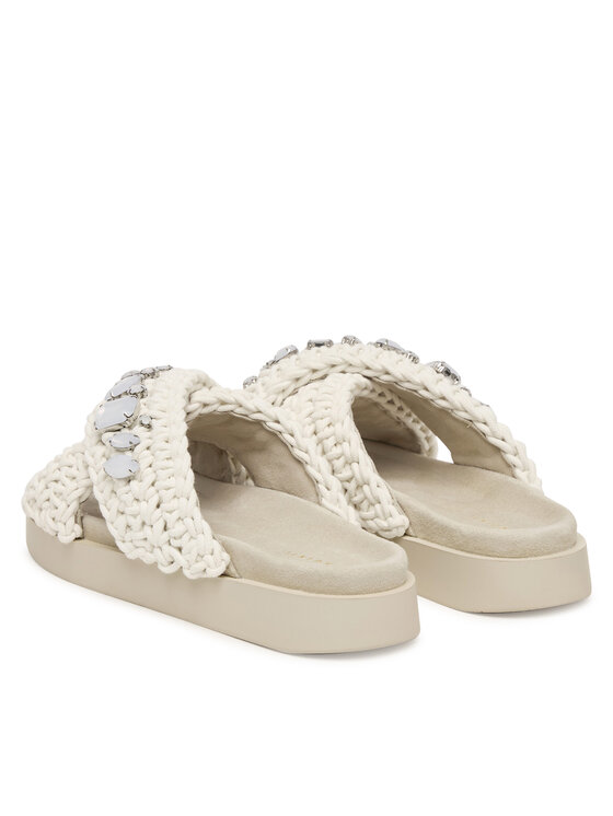 Inuikii Inuikii Ciabatte Woven Stones 1004.003.0073 Bianco