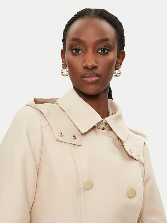Morgan Morgan Trench 241-GLADIA Bej Slim Fit