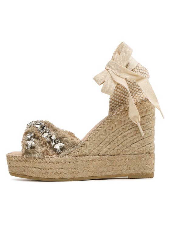 Manebi Manebi Espadrilės X Wedges Valenciana Smėlio