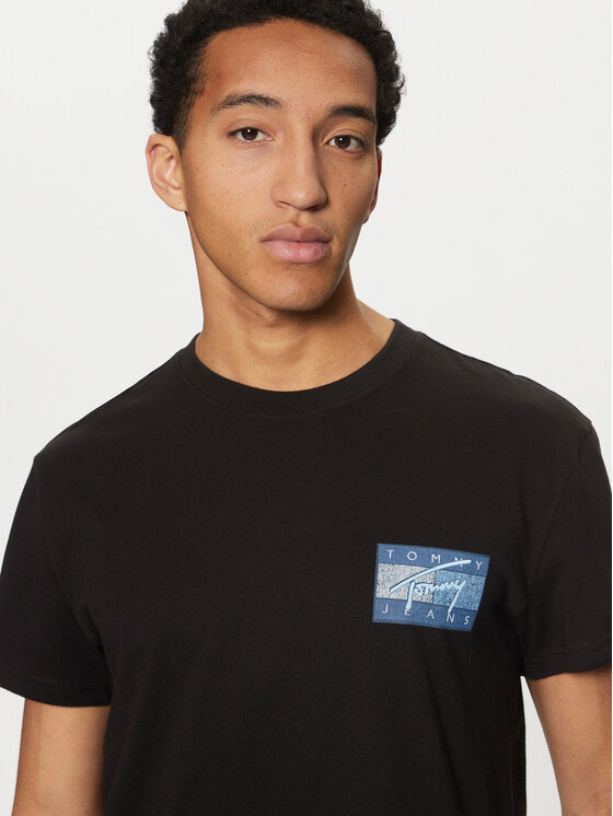 Tommy Jeans Tommy Jeans Футболка Flag DM0DM21108 Чорний Regular Fit